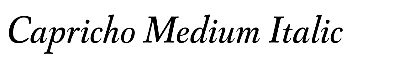 Capricho Medium Italic